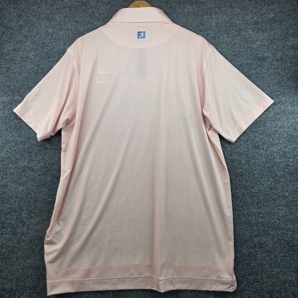 FootJoy Margaritaville Lake Resort Polo Shirt Mens Large Peach Diamond 33197 - Picture 6 of 8